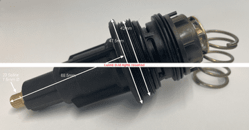 Ussuri 20S Naked Nylon Shower Cartridge - 20 Spline - Bespoke Part