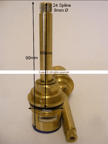 Ussuri 90 UF Tall Boy 3/4" Ceramic Disc Cartridge 2668 T24-12 - Bespoke Part