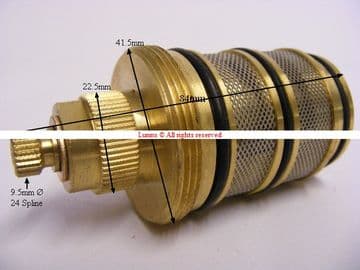 Ussuri U54 Thermostatic Screw In 3 O Ring Shower Cartridge SC38 - Bespoke Part