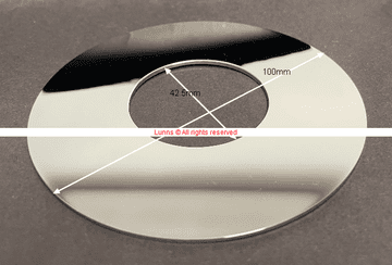Ussuri100 Flat Polished Chrome Cover Plate/Shroud 100mmx42.5mmx1.5mm - Bespoke Part