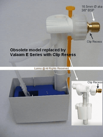 Valadares/Valaam Kiwa 3/8" Inlet Float Valve cw Clip Recess EDL2-9 Bespoke Part