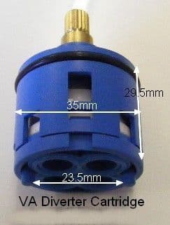 Valez Green 4 Hole Diverter Cartridge & Housing (Replacement of Old Blue 4H) C39A/V1- Bespoke Part