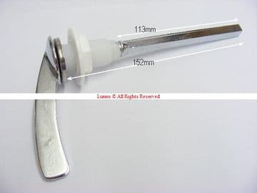 Ticto Extended Front Action Cistern Lever (for China Cistern) Chrome EDM3
