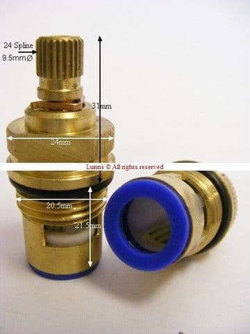 VictoriaPlumb TTN Half Turn Ceramic Disc Cartridge T548450 AL27 - Bespoke Part