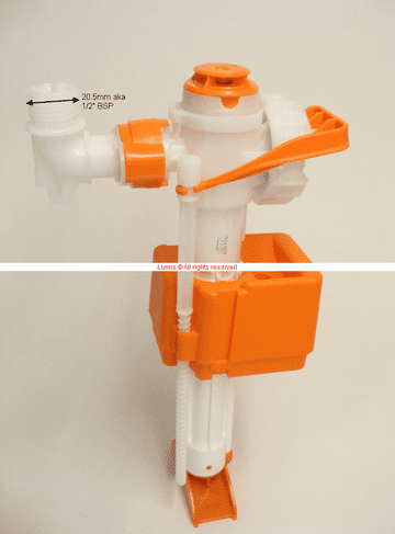 Vilex Orange Internal Vertical Inlet Float Valve EDRR - Bespoke Part