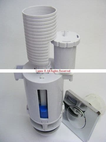 Viper Nison Air Operated 1-1/2" Outlet Flush Valve cw Square Button PEDU9 FV15 Bespoke Part