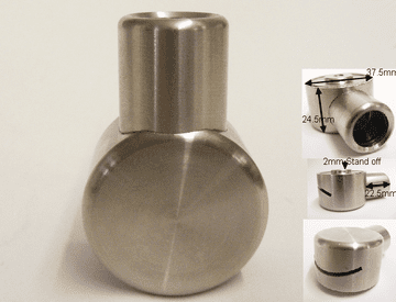 Virplast 15mm Top Inlet Sit On Urinal Spreader (Plain Back) W54MOD - Bespoke Part