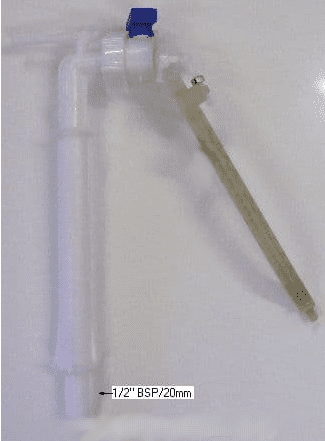 Virplast  Curved Arm Ballvalve Bottom Entry  - Bespoke Part