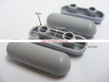 Virplast Number 19 Grey Thin 44x13 Rect Buffers Set of 4 54BF19x4 - Bespoke Parts