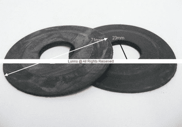 Volt Pack of 2 Flush Valve Seal/Washer 72mm Dia