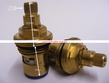 VPL Mk1 Basin/Bath Mixer 32 Spline Ceramic Disc Cartridge Valves Pair TM31 - Bespoke Part