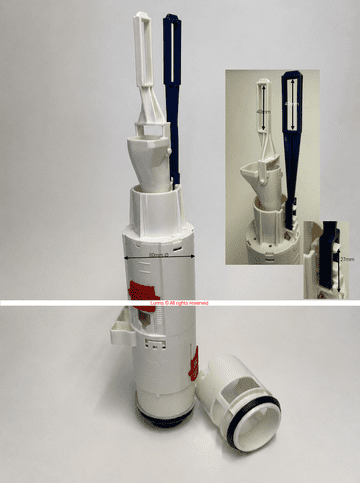 Watermark RZ WDI Blue Bracket 60Ø  40 EYE 27CLIP FlushValve WMKA00627 AVRNOTFV1 - Bespoke Part