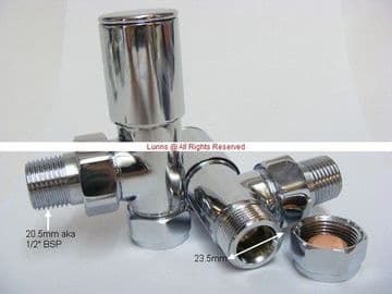Western Heavy Duty Chrome Rad Valve (Large 23.5mm Comp Thread) - Bespoke Part OFC9