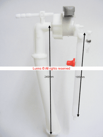 Wickes/B&Q Cranked 240Hx195 Bottom Entry Ballvalve 10in EDLR2-7 - Bespoke Part