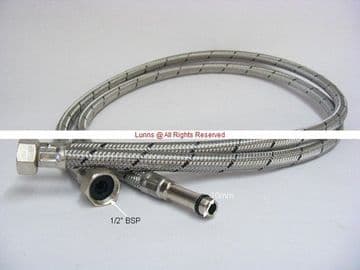 WRAS Flexible Tap Tails M10x1/2" BSP 1100mm Long