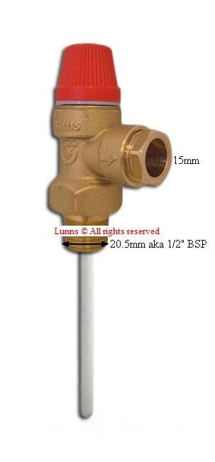 Zip Varipoint 11 Pressure & Temp Relief Valve 7 Bar - 1/2" BSP Inlet 15mm Outlet