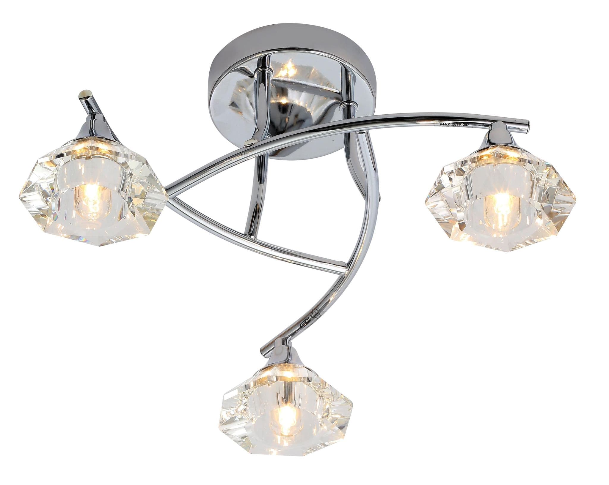 Forum Reena 3 Light Bathroom Ceiling Light | SPA-28326-CHR | Luxury Lighting