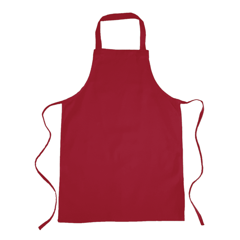 Secondary School Apron - Maroon / Claret Apron Age 11-15
