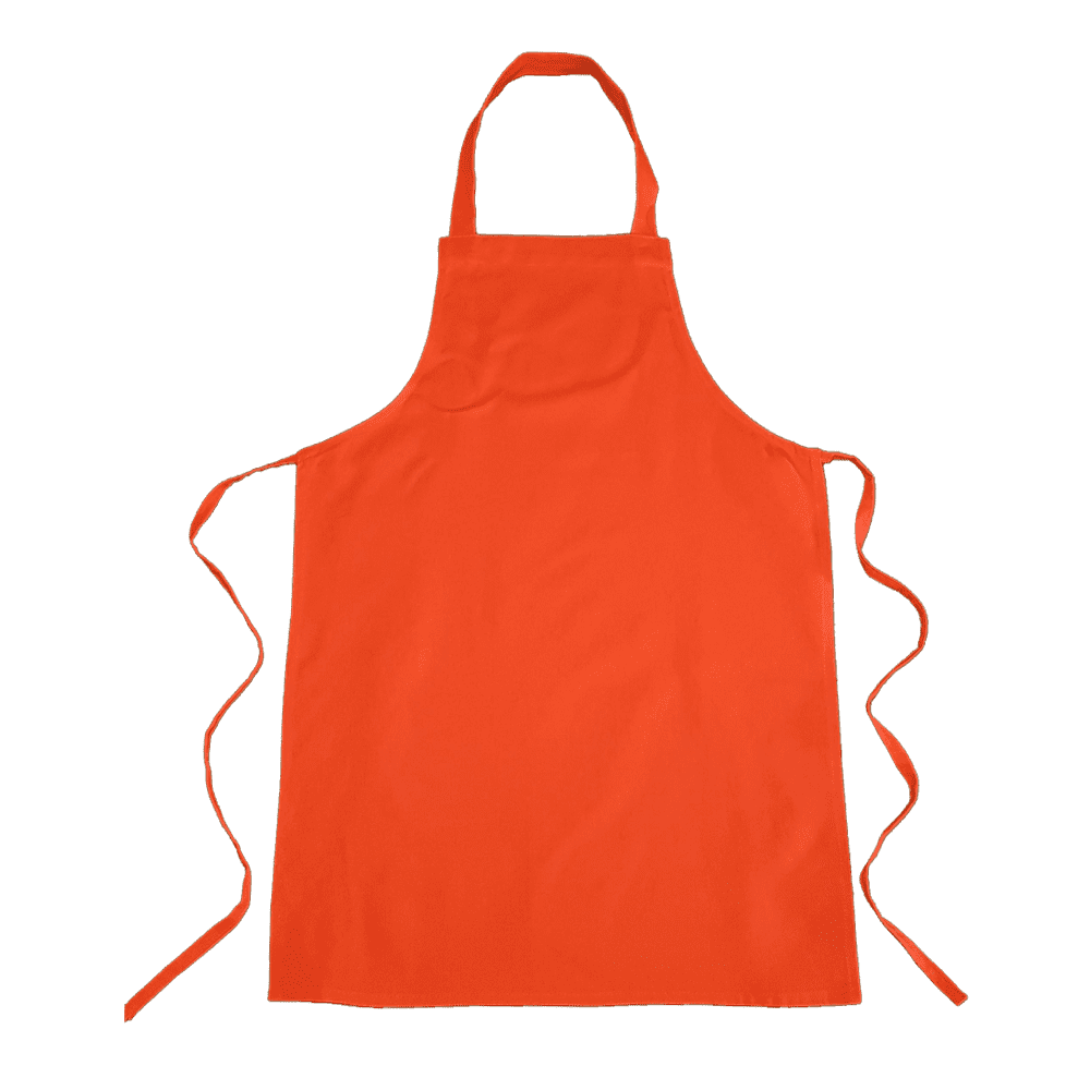 Secondary School Apron - Orange Apron - Without Pocket Age 11-15