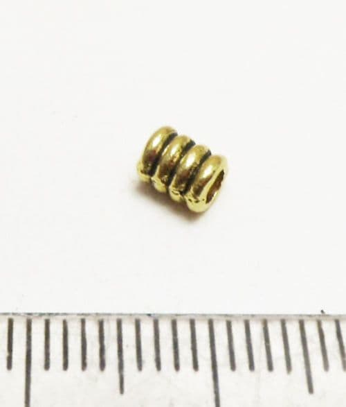 'Screw' tubes x 20. Gold. 5mm x 3mm.