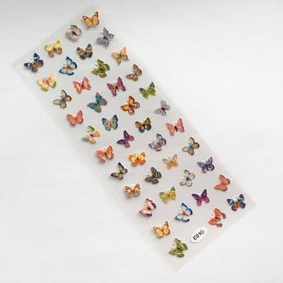10cm butterfly stickers. 1 sheet  of 43