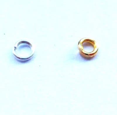 3mm jump rings x 80. Gold or silver plated