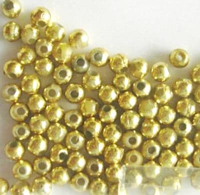 4mm Gold Plated spacer beads x 100.
