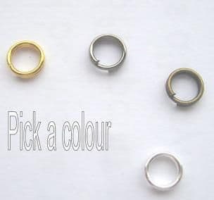 5mm split rings x 52. Pick a colour.