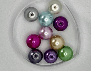 8mm coloured pearl mix x 10