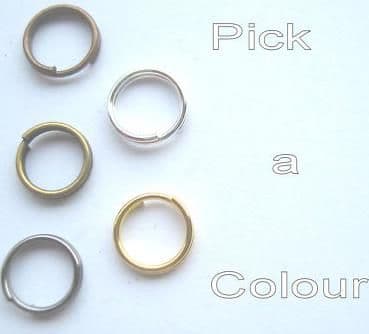 8mm split rings x 35.Choose a colour.