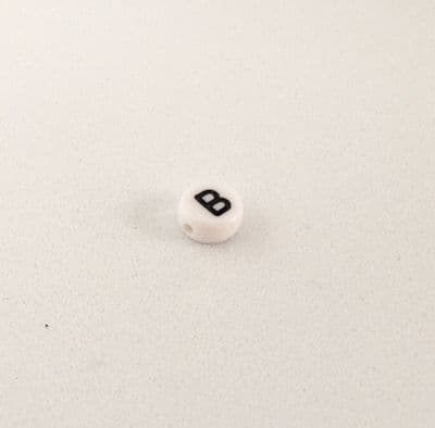 Alphabet letter B.  Pack of one. 7mm x 3mm. Choice of 6 colours