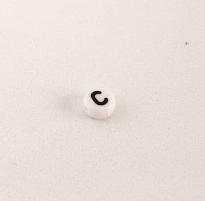 Alphabet letter C. Pack of 1 white. 7mm x 3mm