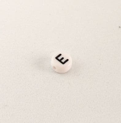 Alphabet letter E.  Pack of one. 7mm x 3mm. Choice of 7 colours