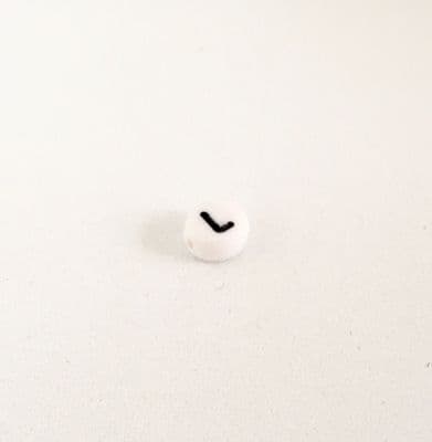 Alphabet letter L. Pack of 1 white. 7mm x 3mm