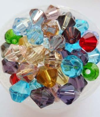 Bicone bead mix. 6mm x 20