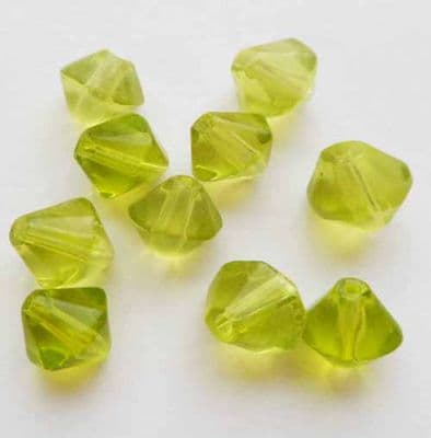 Bicone Beads Lime Green 8mm x 2