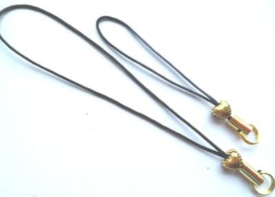 Black mobile phone loops/lariats x 10 with Gold Heart bead in 2 lengths.
