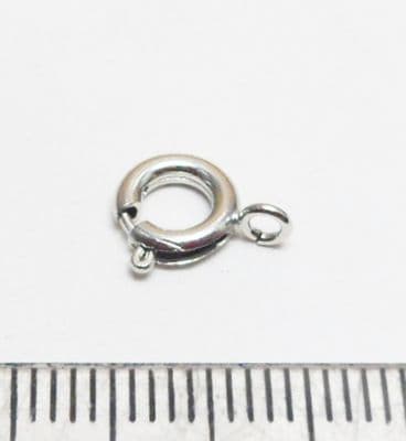 Bolt clasps x 10. Antique Silver. 7mm diam