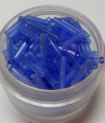 Bugle beads Blue x 500