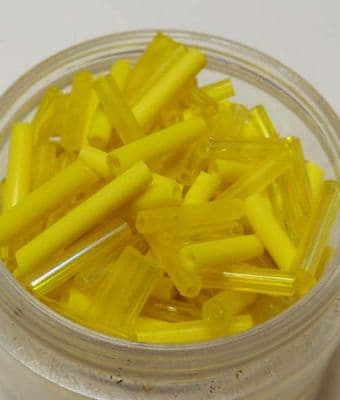 Bugle beads Yellow x 500