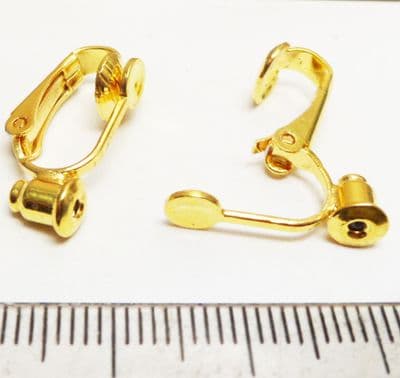 Clip on converter earrings x 4. Gold plated.