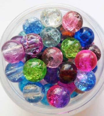 Crackle beads mix 6mm x 20.