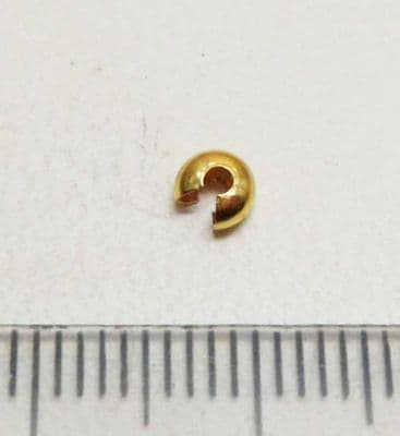 Crimp covers 3mm -  Gold Plated x 75