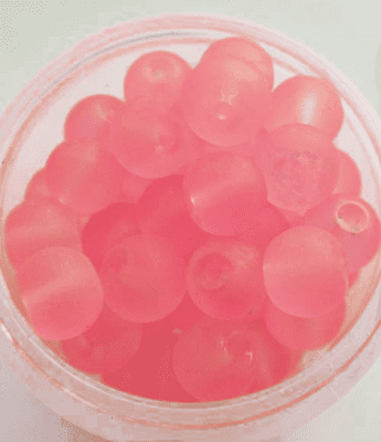 Frosted Glass Beads 6mm. Pink x 20