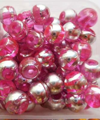 Glass Drawbench Beads 6mm Pink x 20