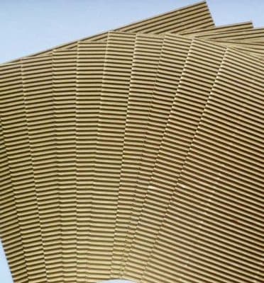 Gold corrugated card. A5 x 8