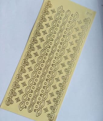 Gold peel off stickers. 1 sheet no. 722