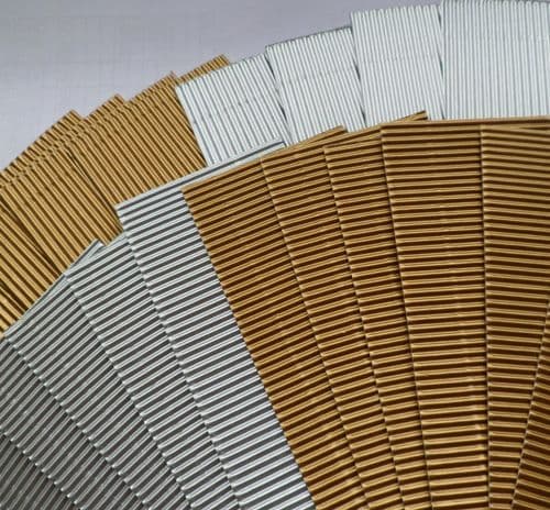 Card String Color Silver Gold / Silver Corrugated card 20 strips