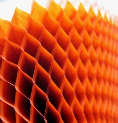 Honeycomb paper sheet Rust.  17cm x 25cm