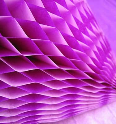 Honeycomb Paper x 1. 17cm x 25cm. Purple/Pink Duo Colours